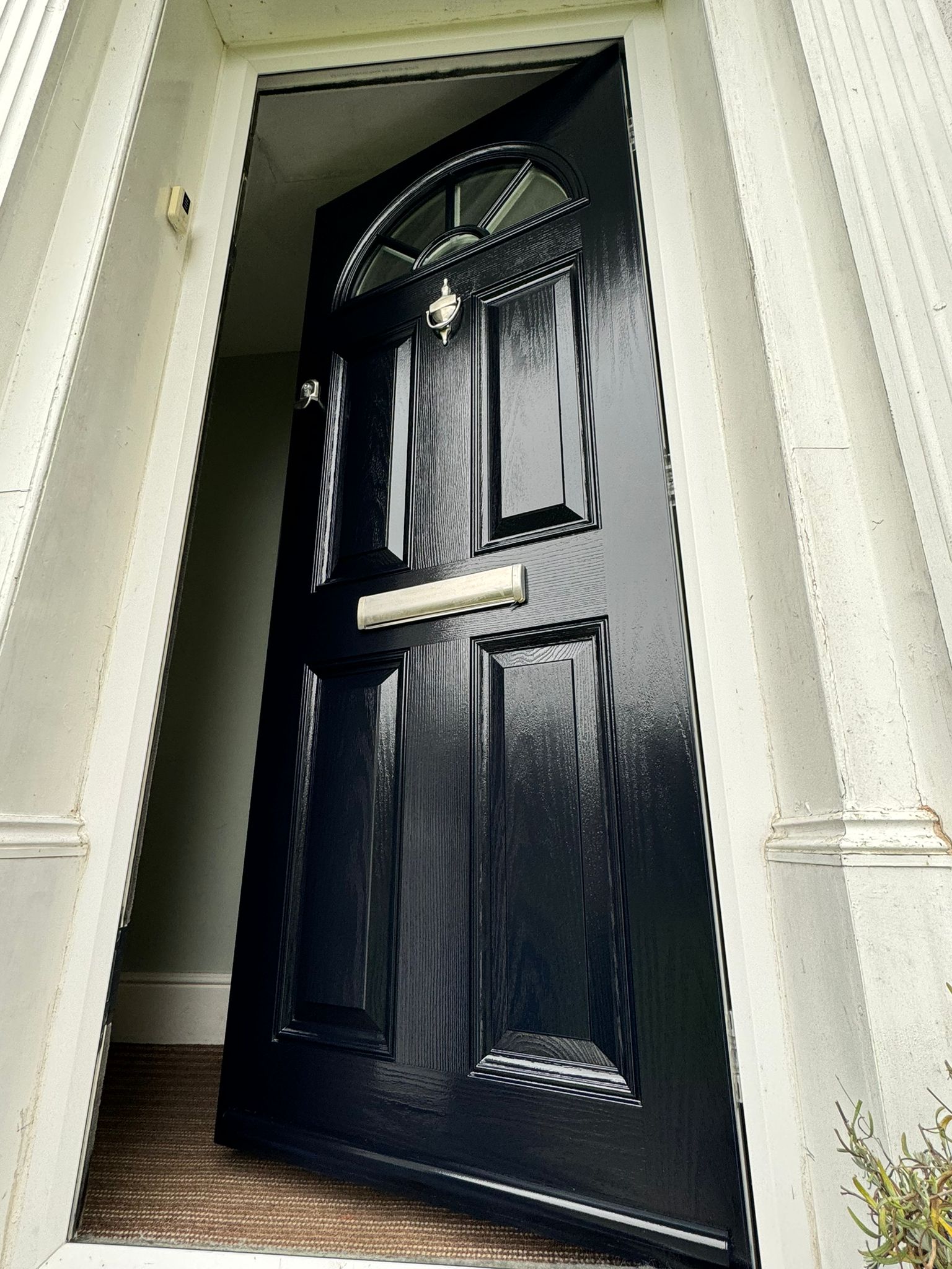 UPVC door sprayed anthracite
